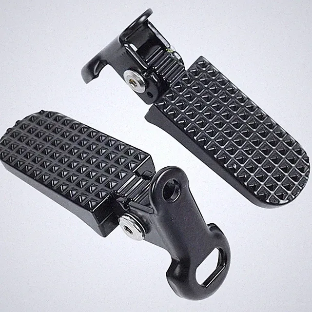 1 Pair Bike Pegs, Durable Alloy Footrest, for MTB Folding Bicycle, Black