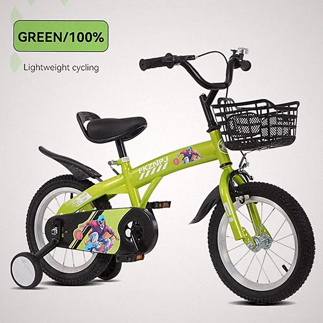 18 Inch Kids Bike with Training Wheels and Stand Adjustable Saddle Height 45-57"