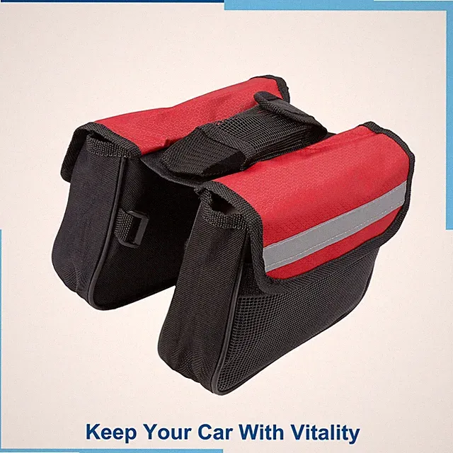 18x15x15cm Bike Saddlebag Frame Bag Tool Pouch Pack Storage Bag Black