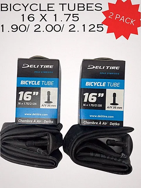 2 PACK Bicycle Inner Tubes 16 X 1.75 / 16 X 1.90 / 16 X 2.125 DURO Kids Scooter