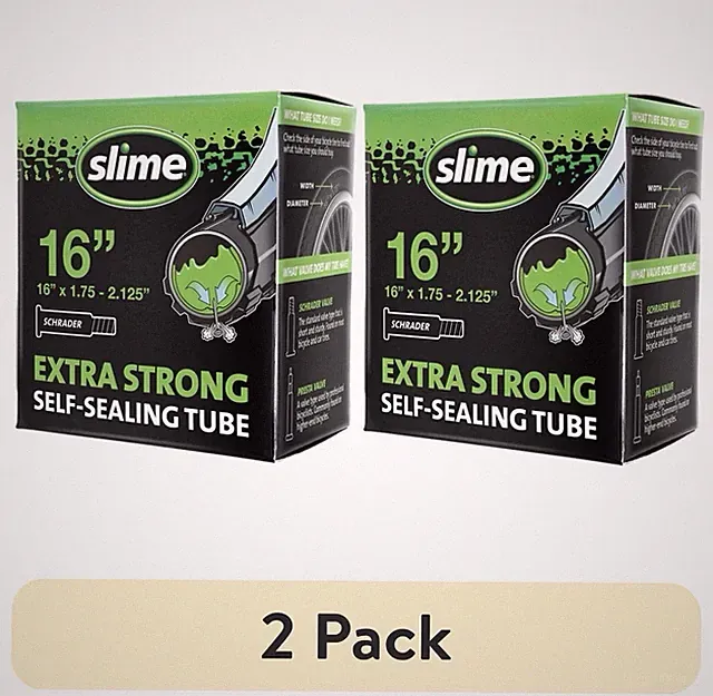 2 Pack Extra Strong Self-Sealing Bicycle Tube 16" X 1.75-2.125" Bike Inner Tube
