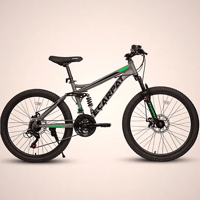 26" Mountain Bike Dual Shock Absorption 21-Speed Disc Brake Steel Frame Bicycle