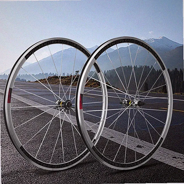 700C Durable Road Bike Wheelset Fixed Gear 30/40/50mm Rim 20/24H Spokes V Brake