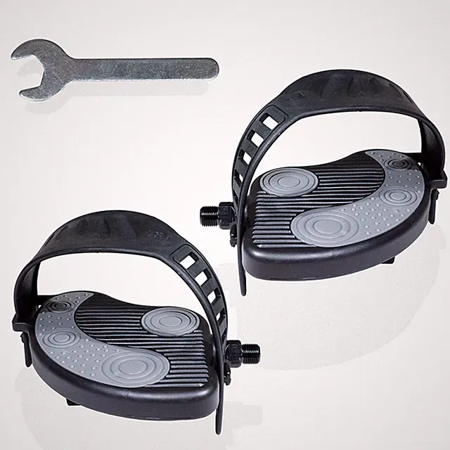 9/16 Inch Thread Replacement Exercise Bike Pedals With Durable Pvc Straps Heavyd