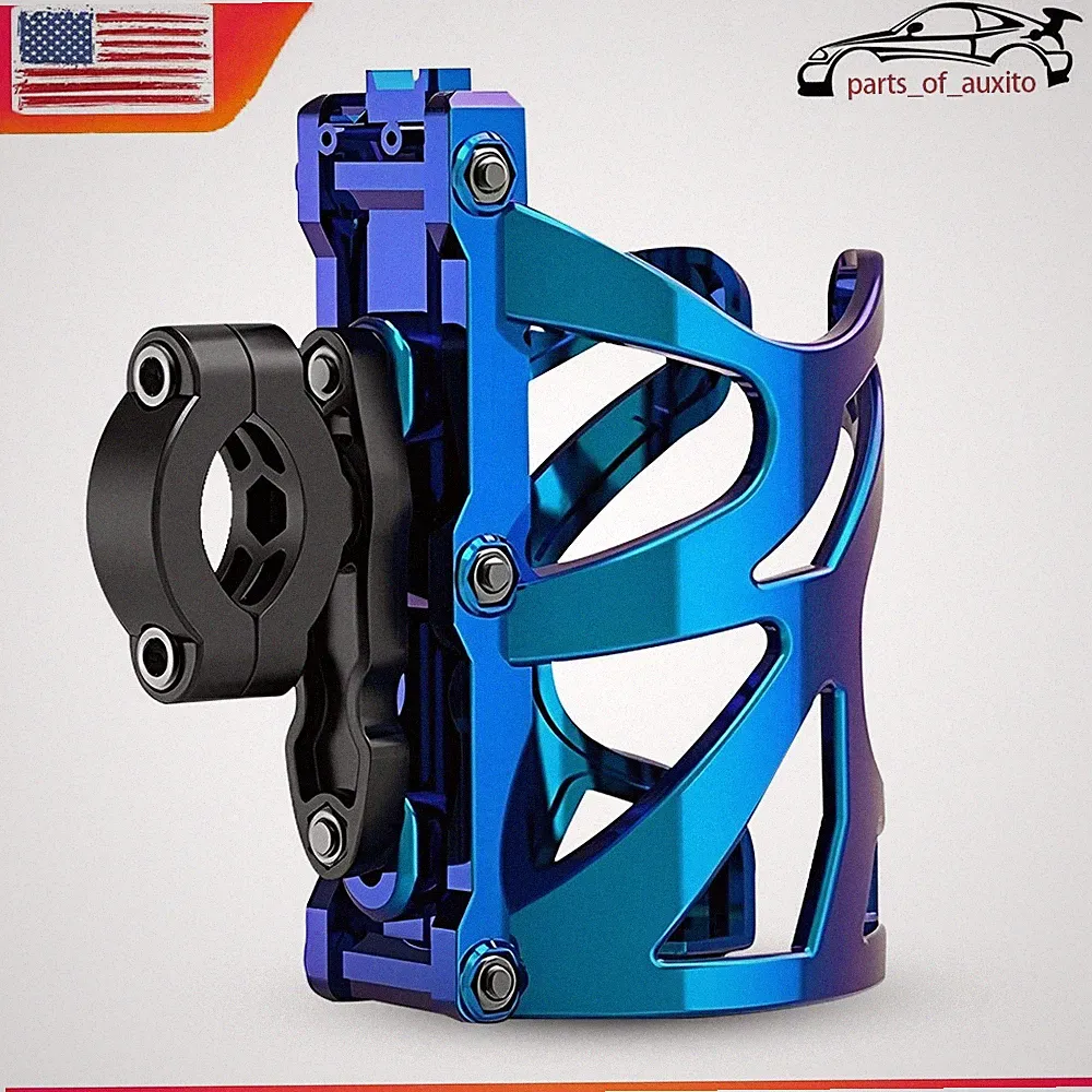 Adjustable Motorcycle Handlebar Cup Holder Mount Drink Water Bottle for Bike ATV