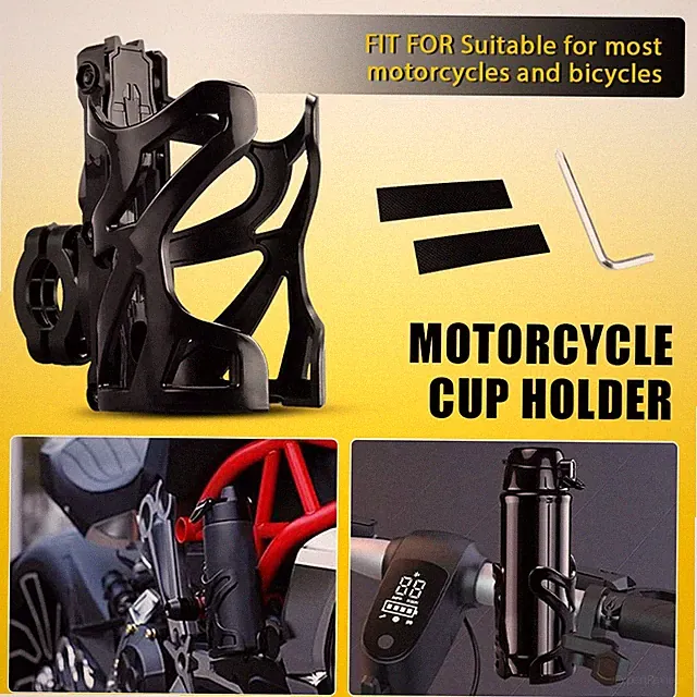 Adjustable Motorcycle Handlebar Cup Holder Mount Drink Water Bottle for Bike Y