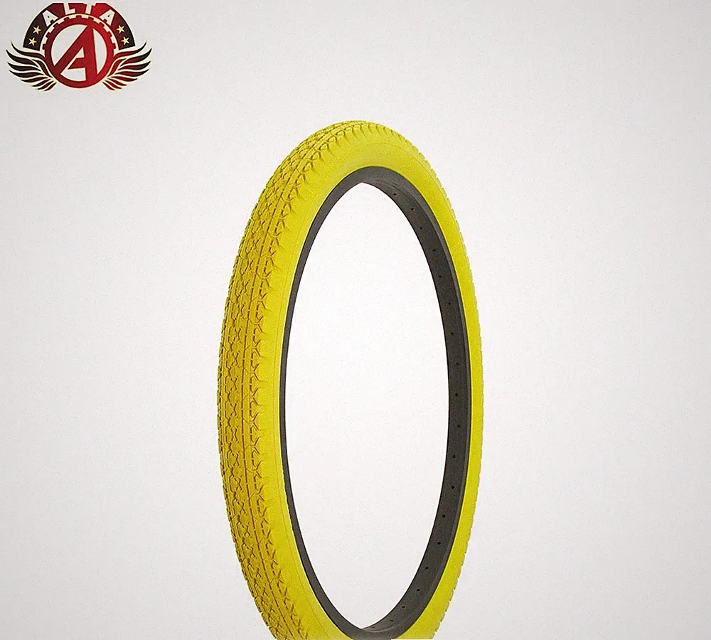 ALTA BICYCLE CRUISER DURABLE TIRE 24 x 2.125 YELLOW HEAVY DUTY DIAMOND TREAD.