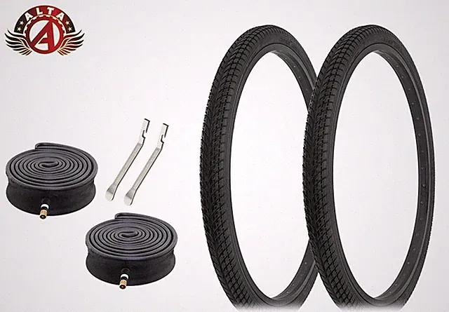 ALTA BICYCLE Wire Bead DURABLE 26 x 2.00 TWIN MARCH Semi-Slick Tires 6pc SET.