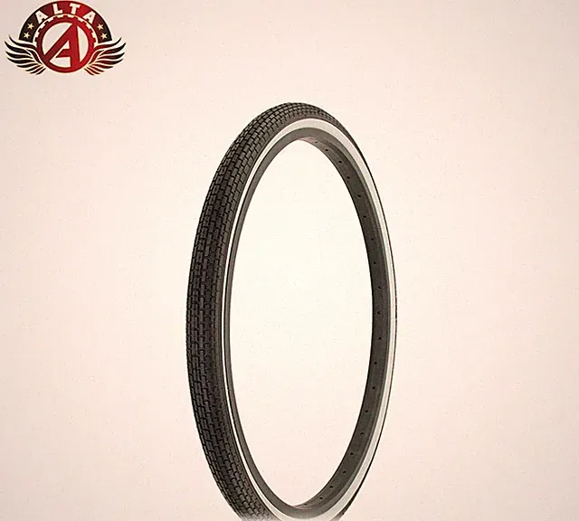 ALTA BICYCLE WIRE BEAD DURABLE TIRE 26 x 1.75 WHITEWALL CLASSIC MINI BRICK TREAD