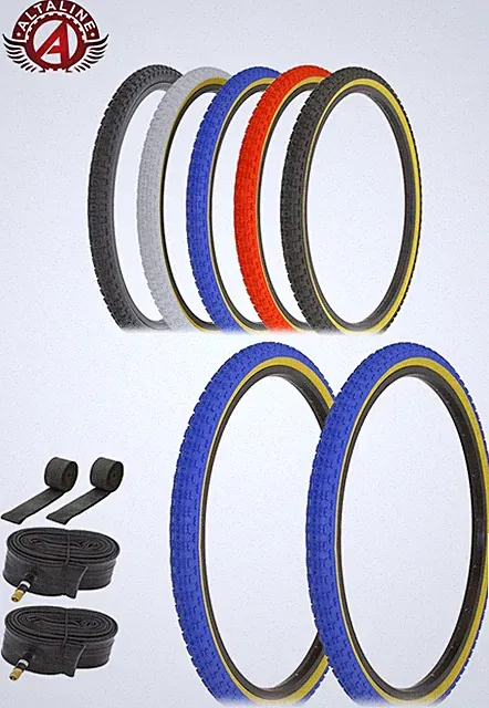 AltaLine Bicycle DURABLE PEROFRMANCE Tires 24"x1.75" COMP III BMX KNOBBY 6pc Set