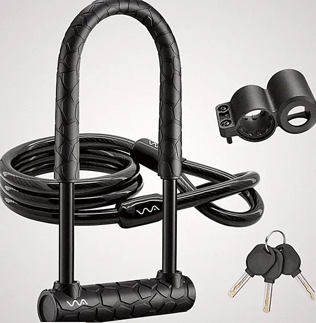 Bike Lock Heavy Duty anti Theft, Long Shackle Bike U Lock with Keys, 4FT Securit