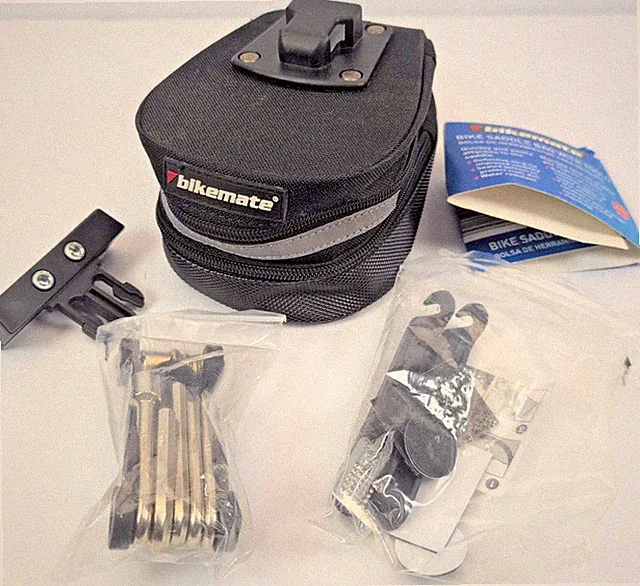 Bikemate Bicycle Tool Bag Under Seat Saddle Mount Storage Pouch Kit New