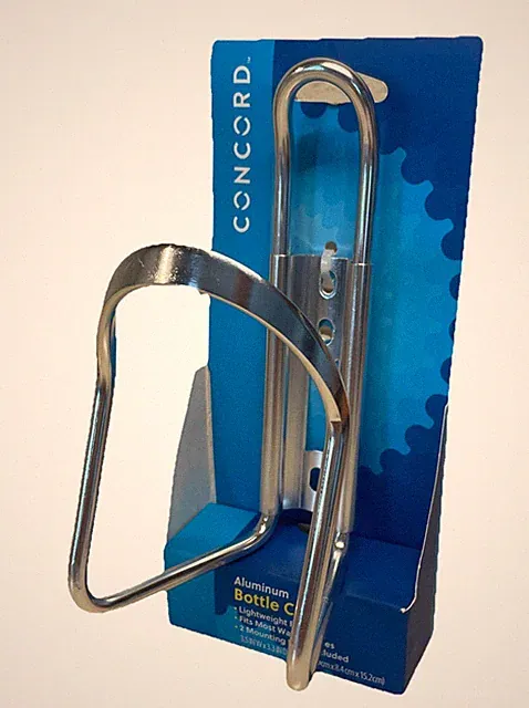 CONCORD Aluminum Water Bottle Cage - Silver, Durable, Lightweight Bike
