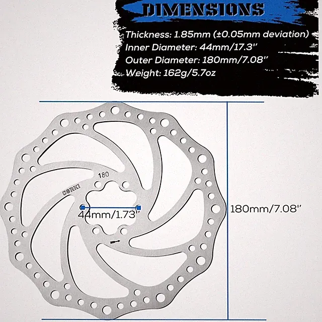 Cycles 180mm Disc Brake Rotor - Mountain Road BMX Bike