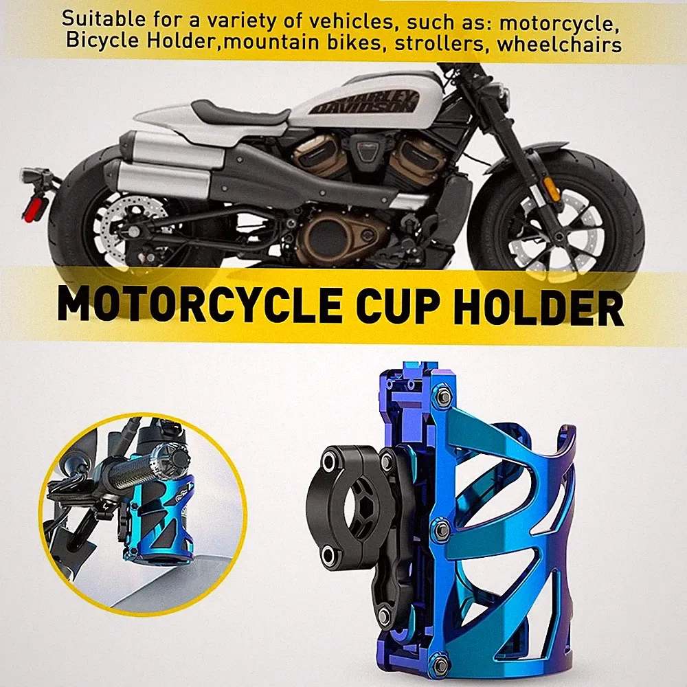 Drink Bottle Holder Cup Mount fits ATV Bicycle Motorcycle 18-32MM Handlebar