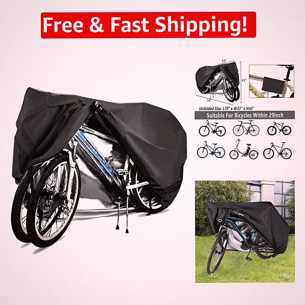 Durable 2XL Bicycle Cover – Waterproof, All-Weather Protection with Lock Feature