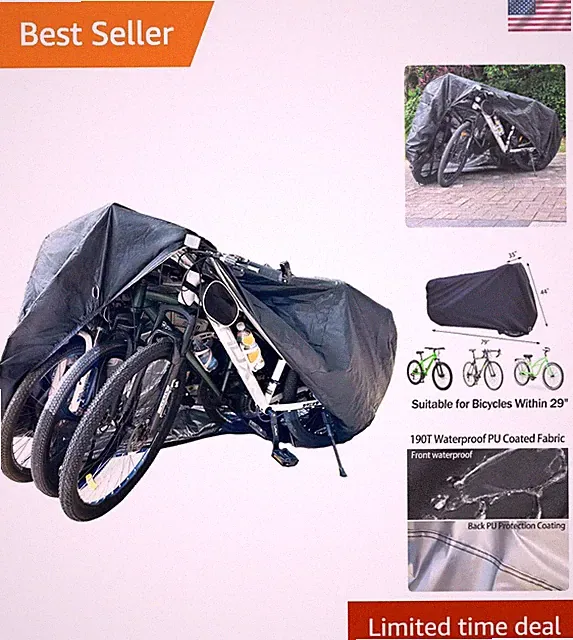 Durable 2XL Bike Cover for 2-3 Bikes - Ultimate Protection & Easy Carry Features