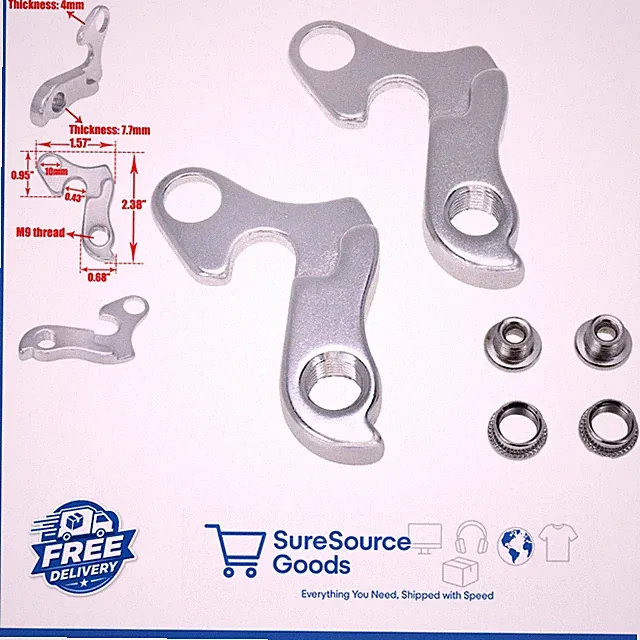 Durable Aluminum Derailleur Hanger for Cyclocross Mountain Road Bikes 2 Pcs