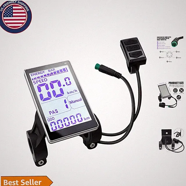 Durable LCD Electric Bike Display - Reliable, Waterproof Control for E-Scooters