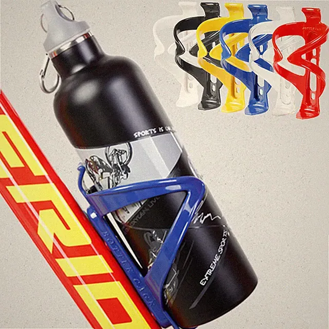 Durable Plastic Bottle Cage 2.75" Diameter Water Bottle Holder for Road Bike