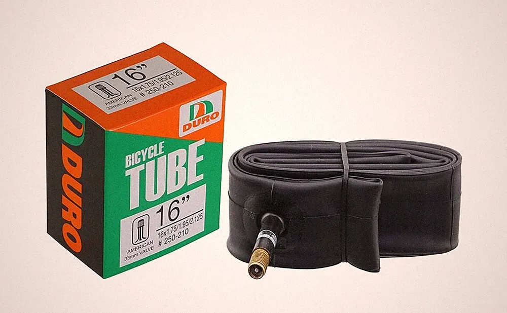 DURO BICYCLE 16 X 1.75/1.95/2.125 TUBE 33MM STANDARD SCHRADER/AMERICAN VALVE.