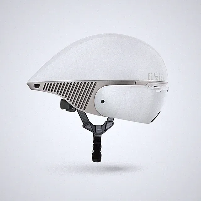 Fizik Kunee TT/TRI Cycling Helmet - White, Size Options Available