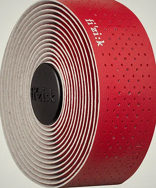 Fizik Tempo Microtex Classic Bar Tape 2mm - Durable Leather-Style Grip, Red