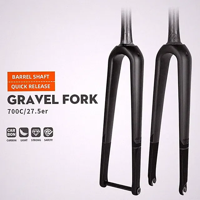 Gravel Road Bike Carbon Front Fork 700C Max 45C Tire Durable Comfortable