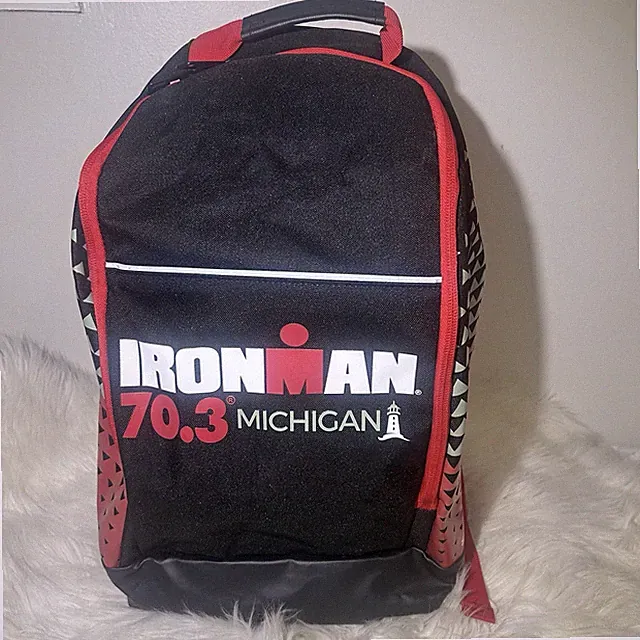Ironman Bag 70.3 Durable Backpack Michigan Event Triathalon Swim Bike Run