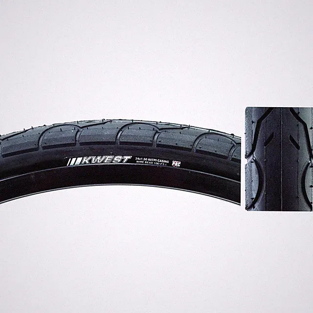 Kenda Kwest 24x1.5 Clincher Bike Tire - Durable Rubber Compound, Smooth Tread