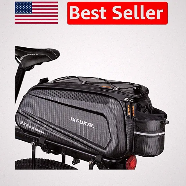 Reflective 9.5L Bike Rack Bag - Lightweight Waterproof Saddle Bag for Commuting
