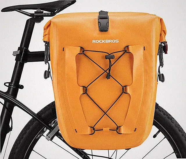 ROCKBROS 2pcs Bike Panniers Rear Rack Bag 32L Waterproof Durable Easy to Install