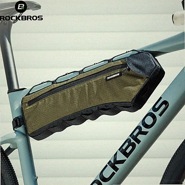 ROCKBROS Bike Top Tube Bag 1.9L Triangle Bicycle Under Tube Bag for Road &Gravel