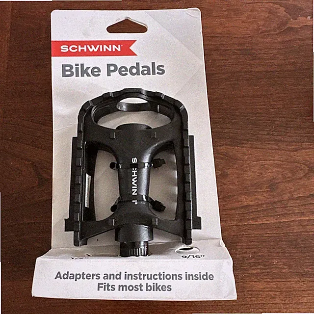 Schwinn Bike Pedals With Adapters Black Set of 2 Durable 9/16” 1/2” Sw80246