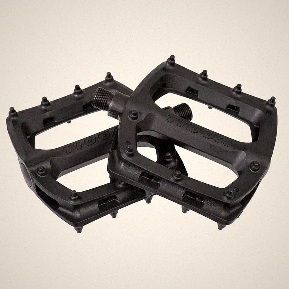 Tioga Surefoot Slim Resin Platform Bicycle Pedals 9/16 Black Ultra Durable Wide