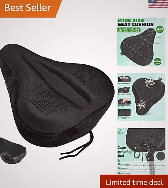 Waterproof & Durable Bike Seat Cover with Soft Gel Padding - Fit for All Bikers